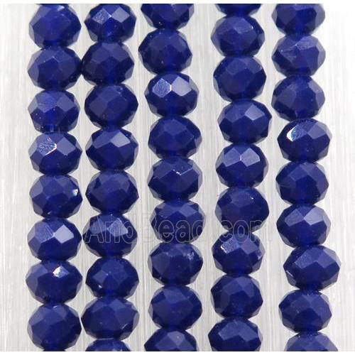 dark blue chinese crystal glass beads, faceted rondelle