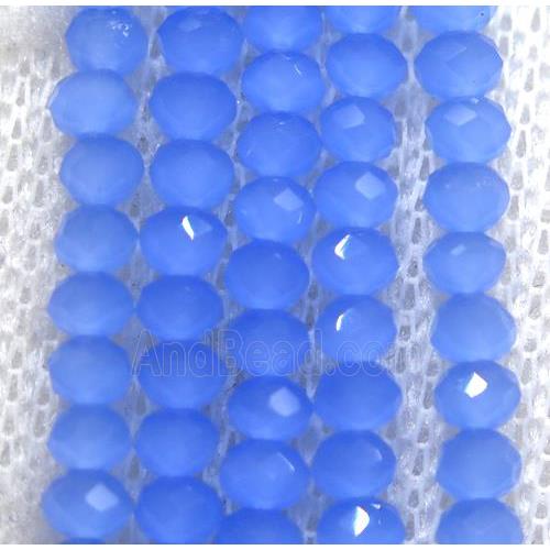 blue chinese crystal glass beads, faceted rondelle
