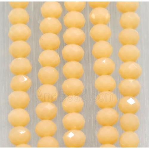 peach chinese crystal glass beads, faceted rondelle