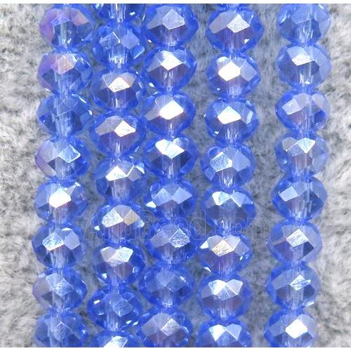 blue chinese crystal glass beads, faceted rondelle