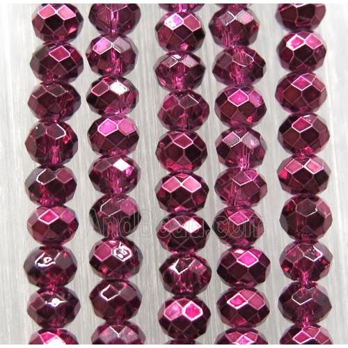 chinese crystal glass beads, faceted rondelle