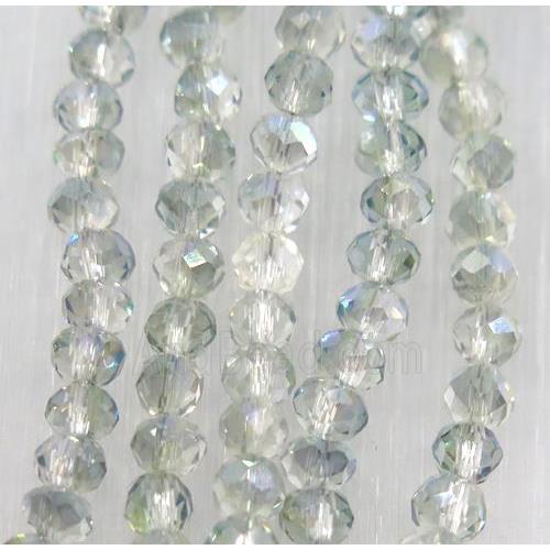 chinese crystal glass bead, faceted rondelle