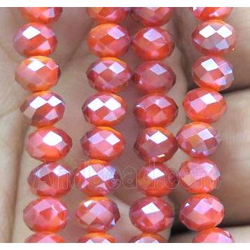 Chinese crystal glass bead, faceted rondelle