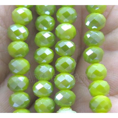 Chinese crystal glass bead, faceted rondelle