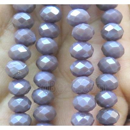 Chinese crystal glass bead, faceted rondelle