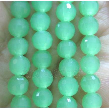Chinese crystal glass bead, faceted round