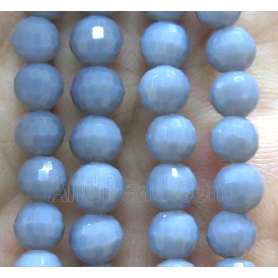 Chinese crystal glass bead, faceted round