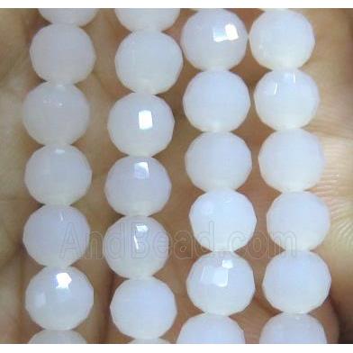 Chinese crystal glass bead, faceted round