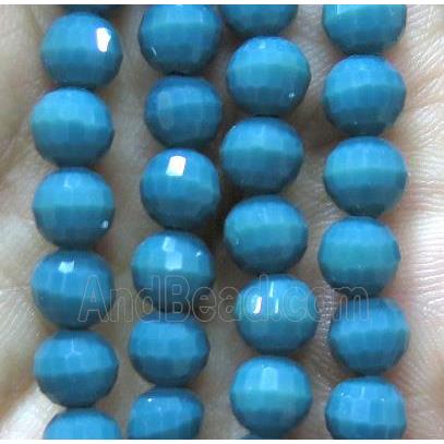 Chinese crystal glass bead, faceted round