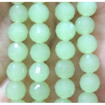 Chinese crystal glass bead, faceted round