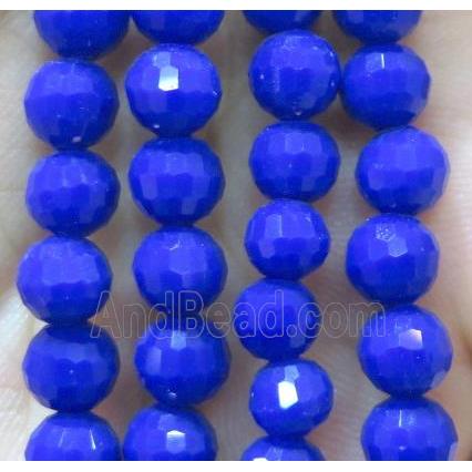 Chinese crystal glass bead, faceted round