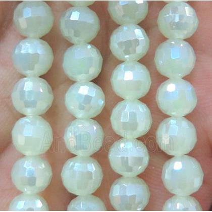 Chinese crystal glass bead, faceted round