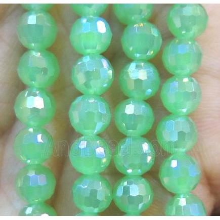 Chinese crystal glass bead, faceted round
