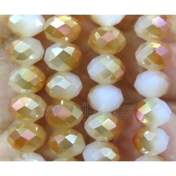 Chinese crystal glass bead, faceted rondelle