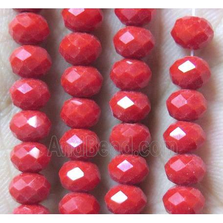 chinese crystal glass bead, faceted rondelle