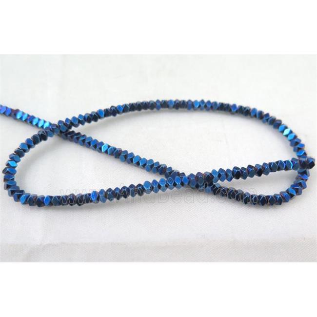 blue hematite rhombic beads