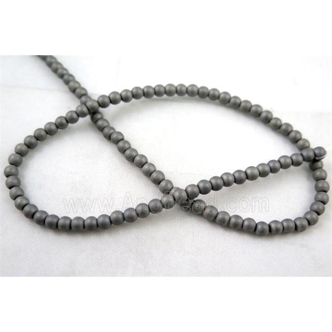 round matte Black Hematite Beads