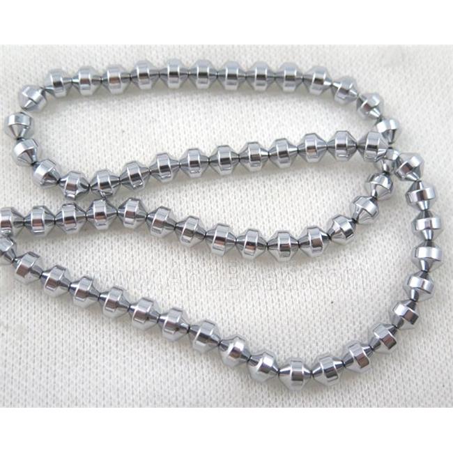 hematite awl beads, platinum