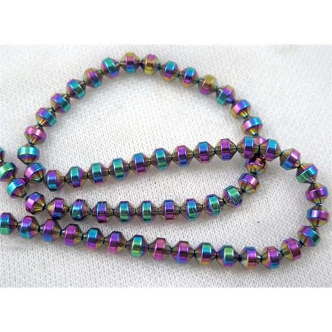 rainbow hematite awl beads