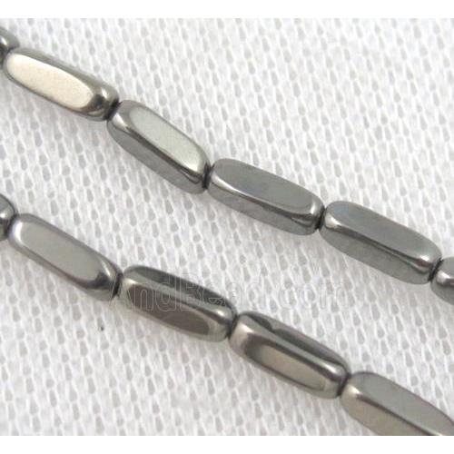 hematite tube beads, pyrite color