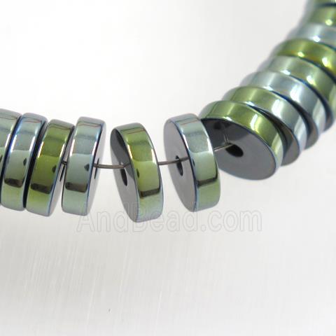 green Hematite heishi beads