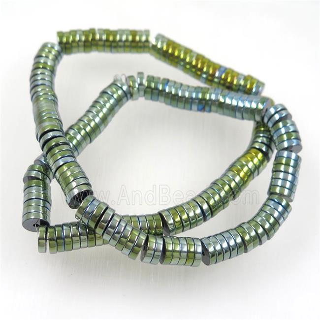 green Hematite heishi beads