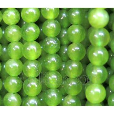 tiny round agate beads, green dye