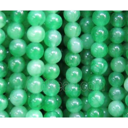 tiny round agate beads, green dye