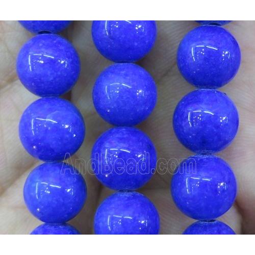blue jade bead, round, stabile