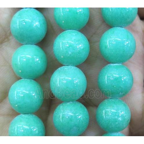 green jade bead, round, stabile