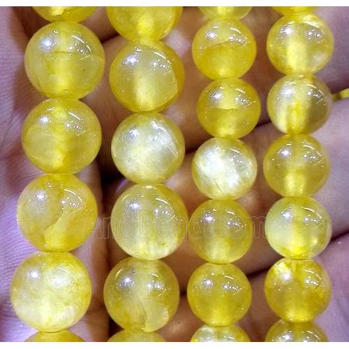 round jade beads, dye gold