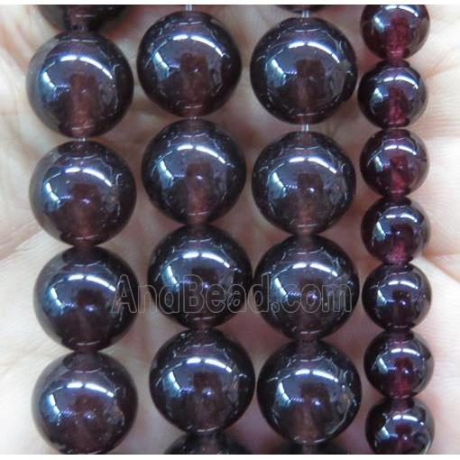 round jade stone beads, dye, dark red