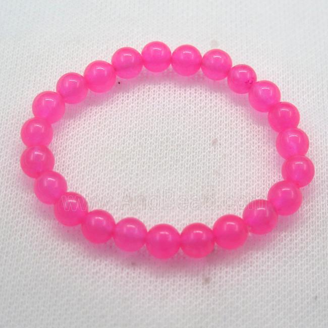 Stretch Jade bracelet, dye