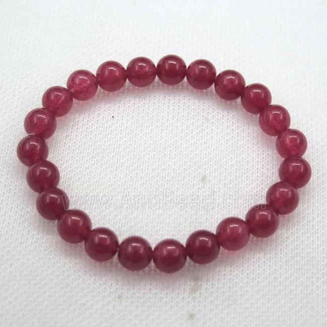 Stretch Jade bracelet, dye