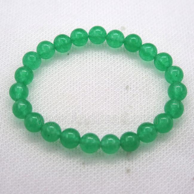 Stretch Jade bracelet, dye