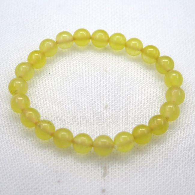 Stretch Jade bracelet, dye
