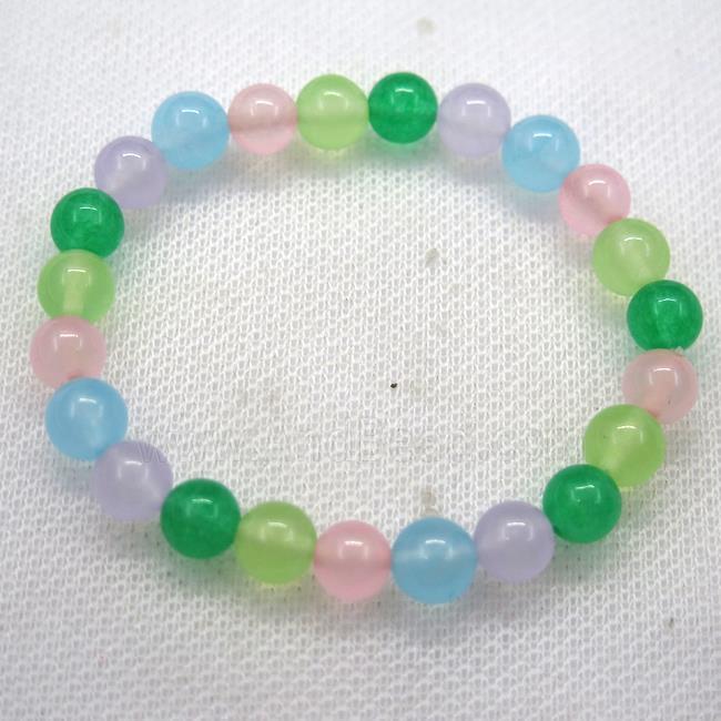 Stretch Jade bracelet, dye