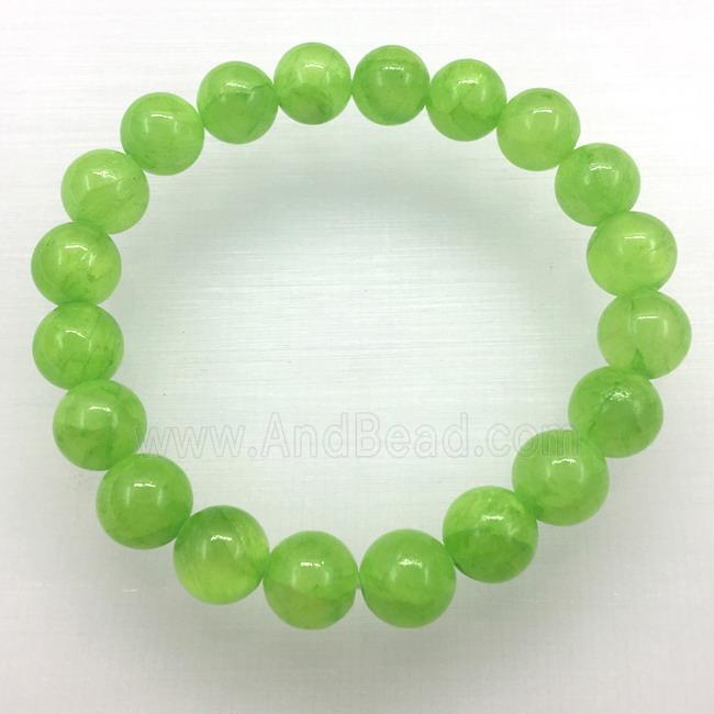 Stretch Jade bracelet, dye