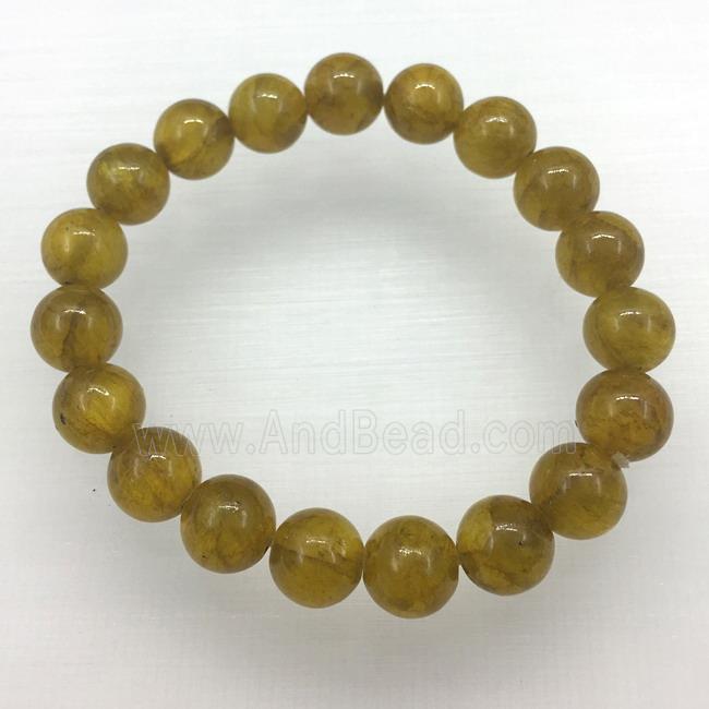 Stretch Jade bracelet, dye