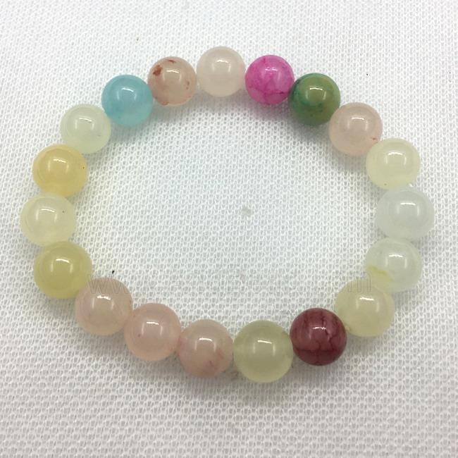 Stretch Jade bracelet, dye
