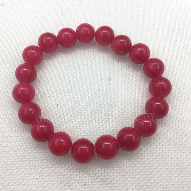 Stretch Jade bracelet, dye