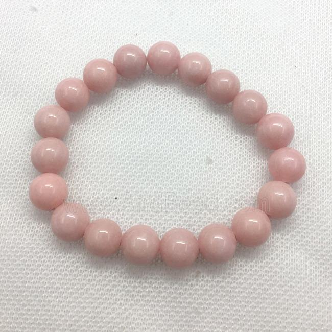 Stretch Jade bracelet, round, dye