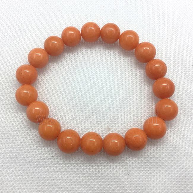Stretch Jade bracelet, round, dye