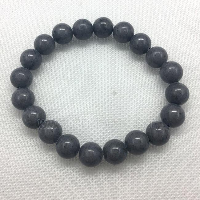 Stretch Jade bracelet, round, dye