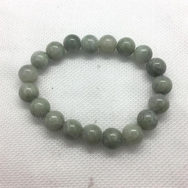 Stretch Jade bracelet, round, dye