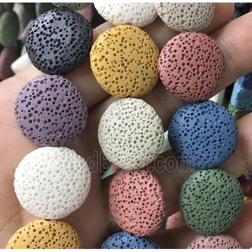 lava stone beads, coin, mix color