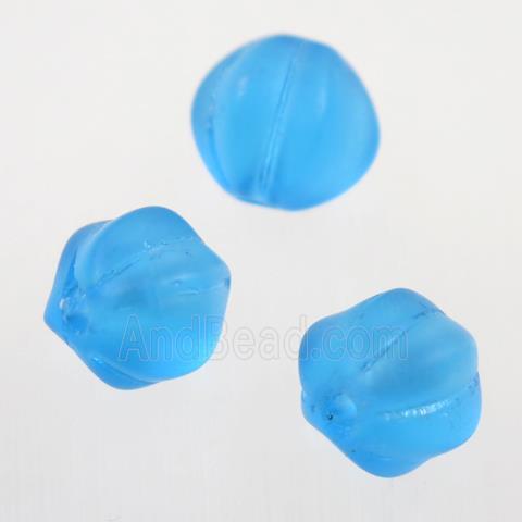 skyblu lampwork glass beads, Pumpkin