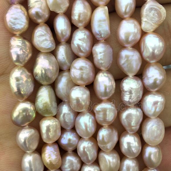 purple Freshwater Pearl beads, freeform