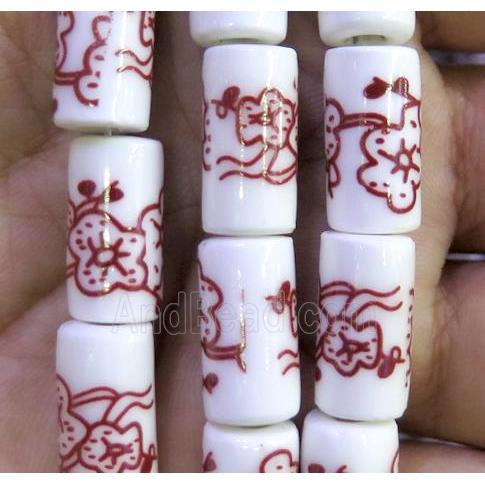 Porcelain beads, tube