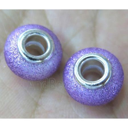 pearlized shell beads, matte rondelle